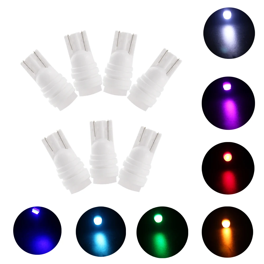 10 шт./лот T10 2835 3 SMD керамические плоские светодиодные лампы для приборной панели