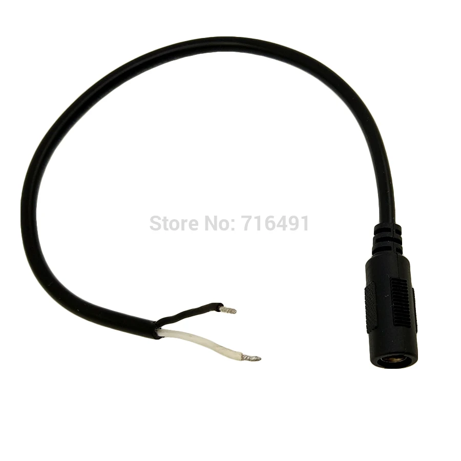 Изготовленный На Заказ кабель 500 шт 12V 5 5mm x 2 DC Power Female Plug Jack адаптер с кабелем шнура