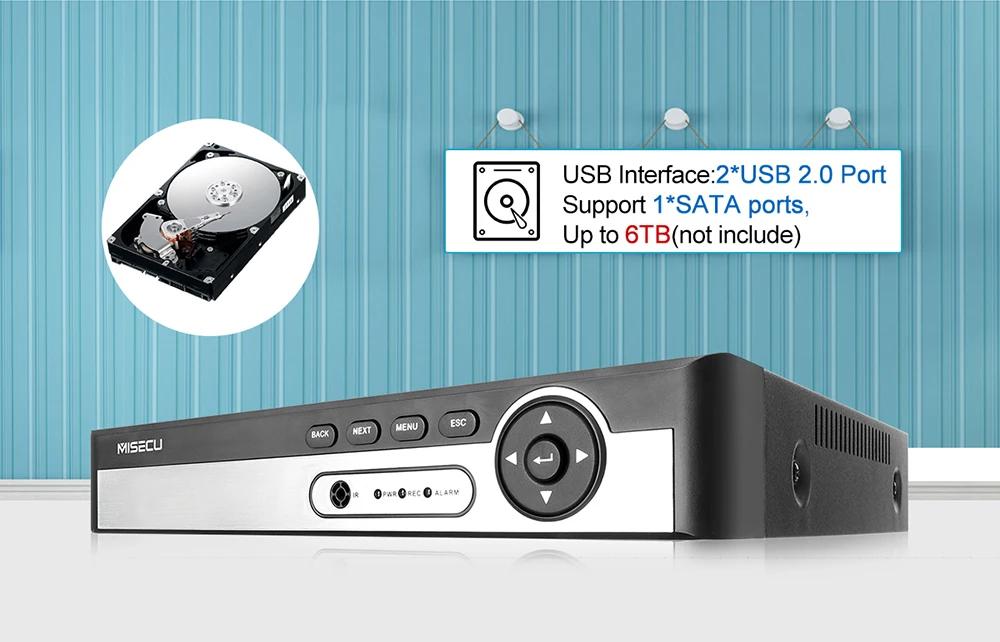 H.265 8CH/16CH POE NVR аудио выход ip-камера видеонаблюдения с поддержкой Wi Камера видео