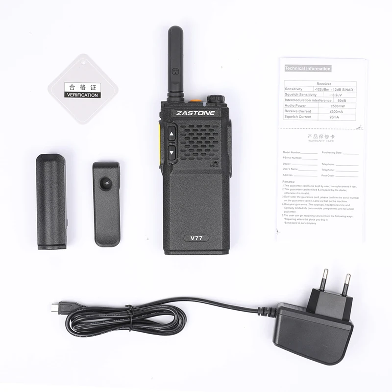Новый Zastone ZT-V77 Портативный Портативная рация 1500 мАч UHF 400-470 мГц мини Радио HF
