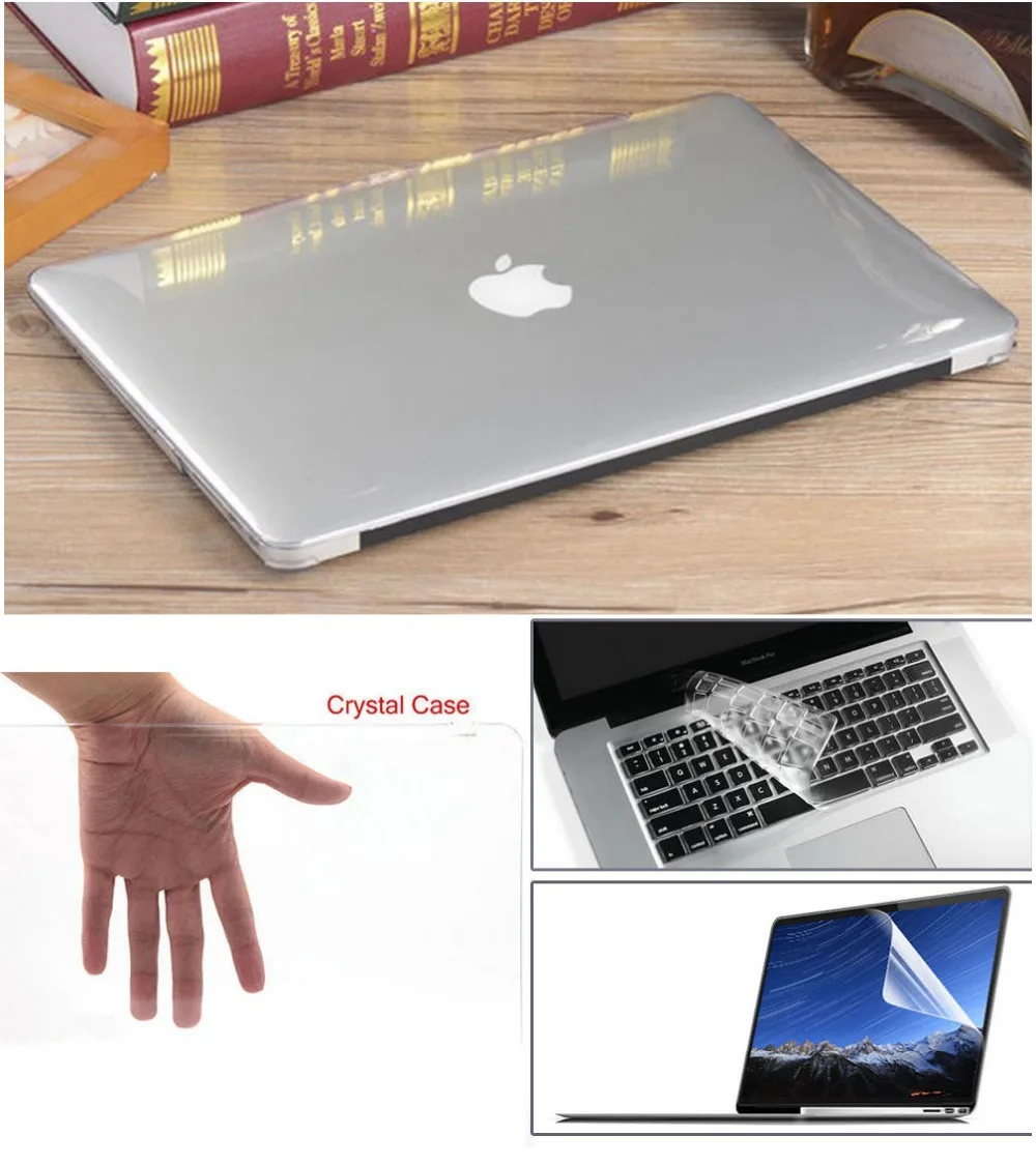 3в1 новый жесткий чехол для ноутбука + Apple Macbook Air 11 13 Pro Retina 12 15 Touch Bar дюймов|Сумки и