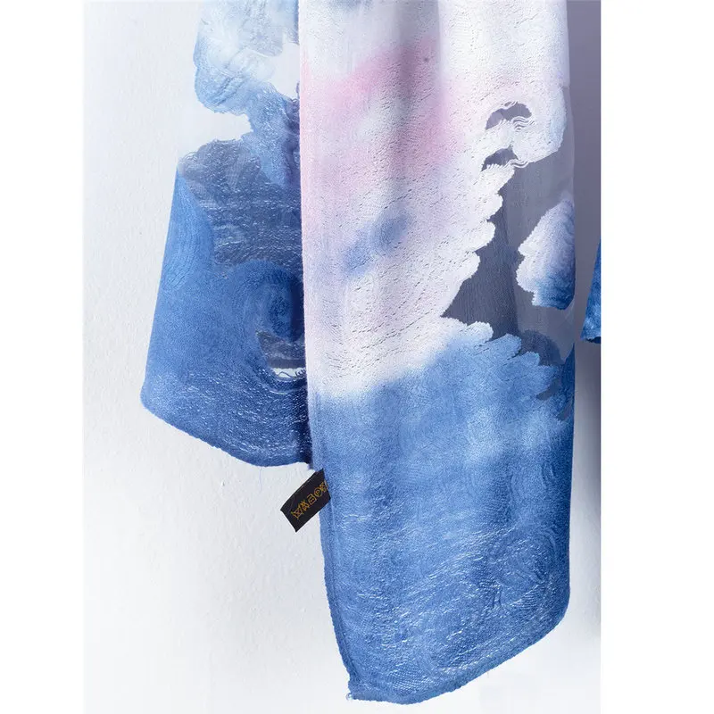 Женский винтажный галстук-краска шарф хиджаб женские лазерные цветочные шарфы