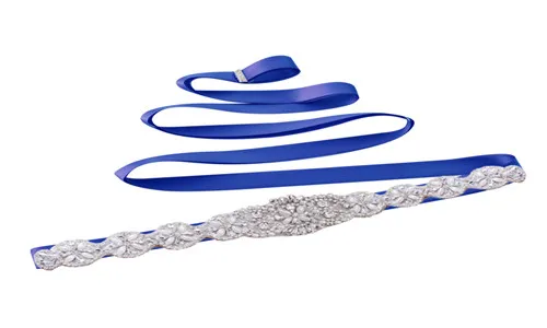 Royal blue TOPQUEEN S161,, стразы, жемчуг, Свадебные ремни, свадебные пояса, свадебные пояса, свадебные аксессуары - Цвет: Royal blue