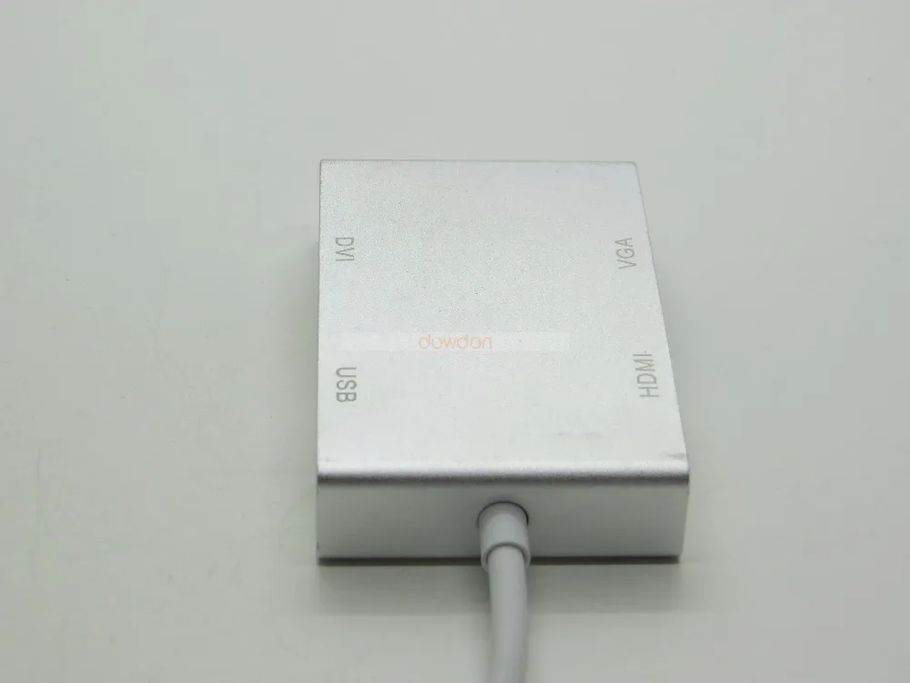 Серебряный USB 3,1 type C USB-C к USB OTG& HDMI& DVI& VGA адаптер для ноутбуков