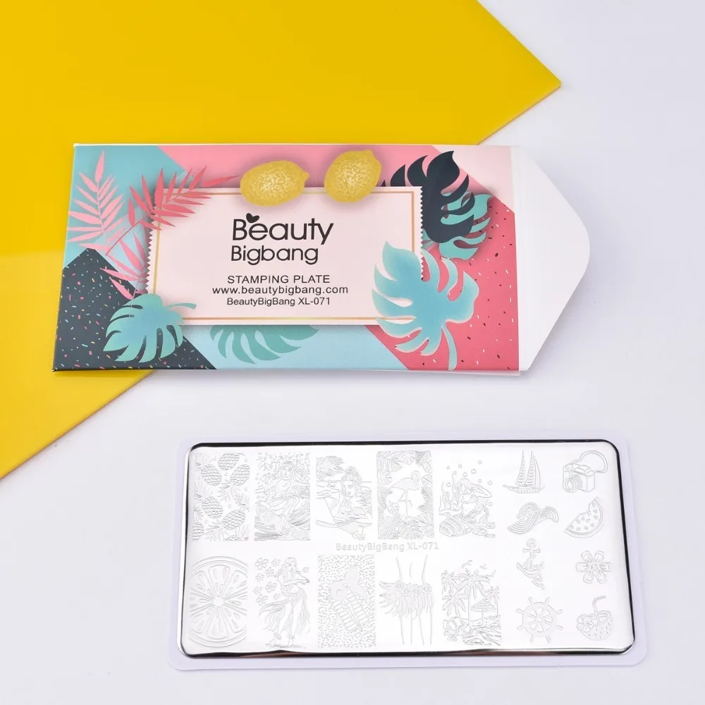 Beautybigbang пластины для стемпинга 6*12 см Нержавеющая сталь купальник в стиле русалки