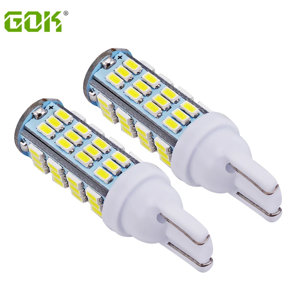 50 шт./лот T10 W5W led 54smd 168 194 t10 54led 3014 SMD Светодиодная лампа белый цвет индикатор
