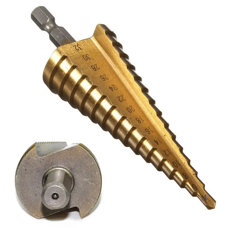 3 шт Большой HSS Сталь шарошечное Буровое Титан Бит Набор дыра резак 4-12/20/32 мм -