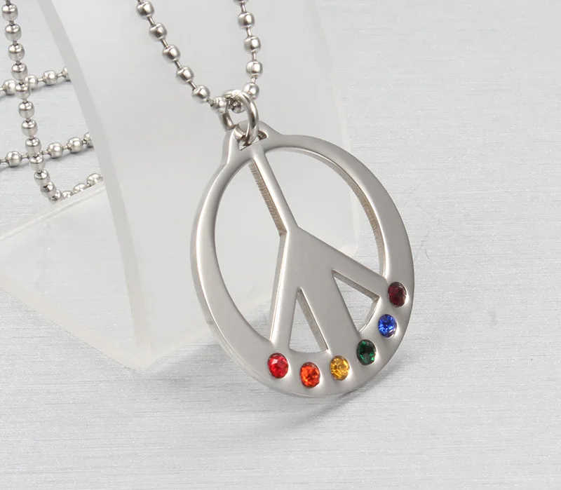 Камень хризоколла ЛГБТ из нержавеющей стали Радужный дизайн самолета мира