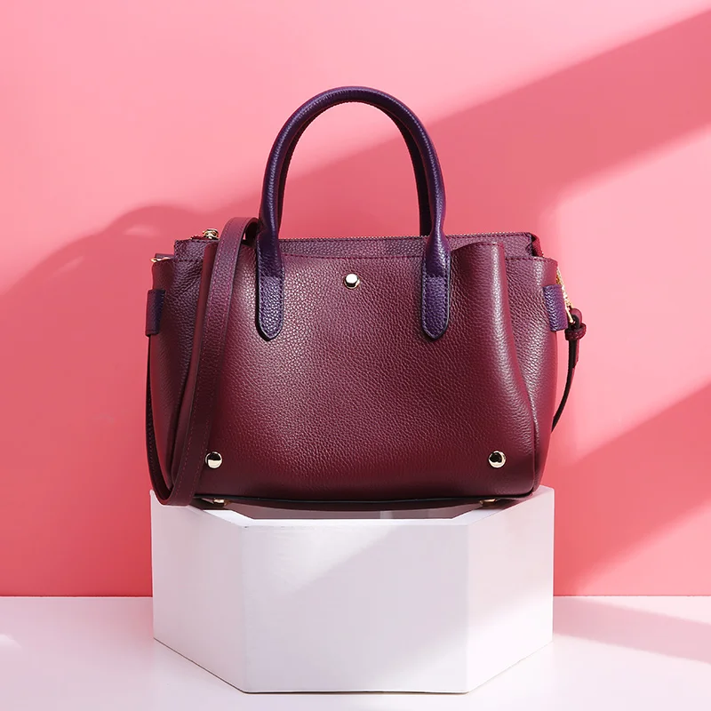 Милая зимняя новая сумка из натуральной кожи Элегантная модная женская на плечо