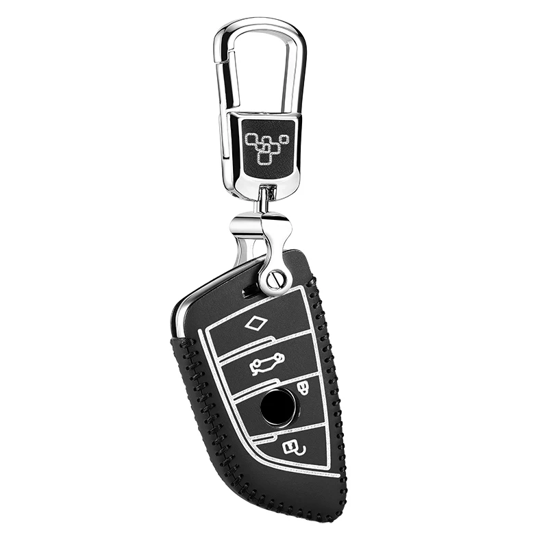 Luckeasy чехол для ключей 4 кнопки BMW 5 серии 2018 7 2017-2018 Автомобильный держатель кожаный