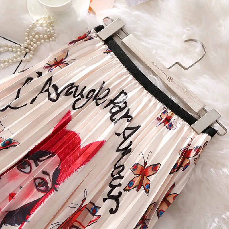 Плиссированная юбка AreMoMuWha A Word большая качели маленькая красная с капюшоном для