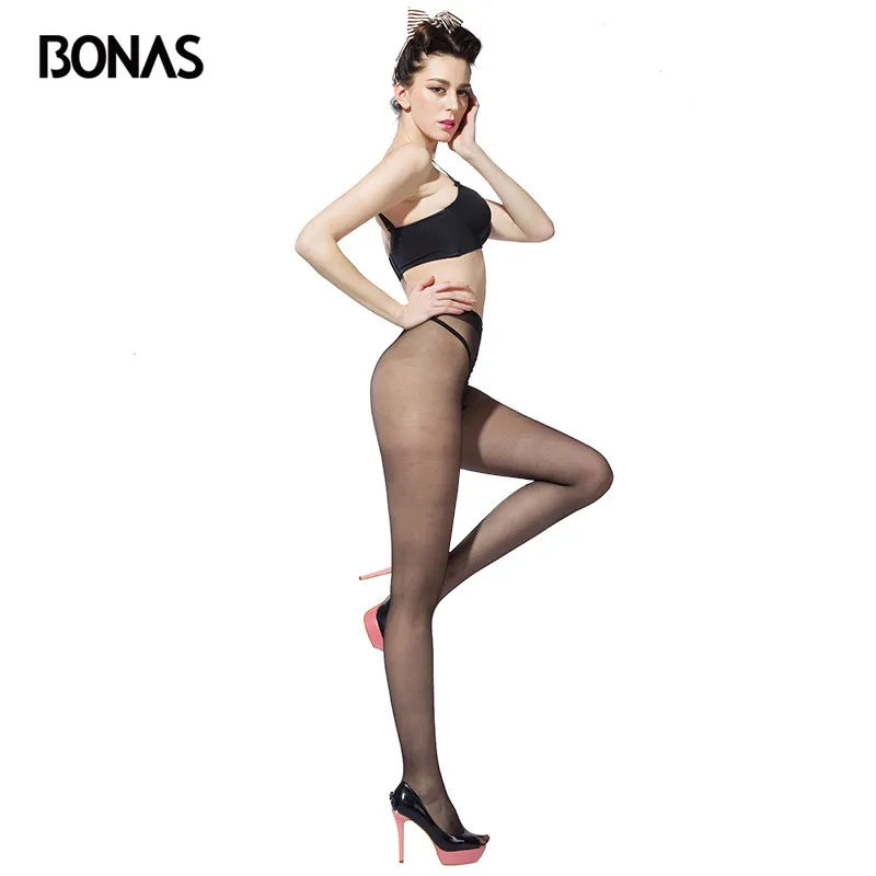 BONAS 15D, Нескользящие колготки, сексуальные, Т-образная ластовица, плотные, женские, дышащие колготки, анти трусики-слипы, износостойкие чулки, женские, Collant