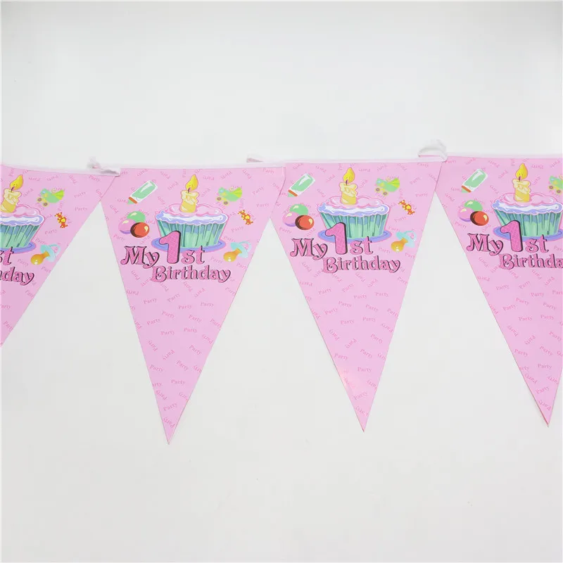 2 5 метров мой первый день рождения мультфильм бумажные флажки украшения в виде