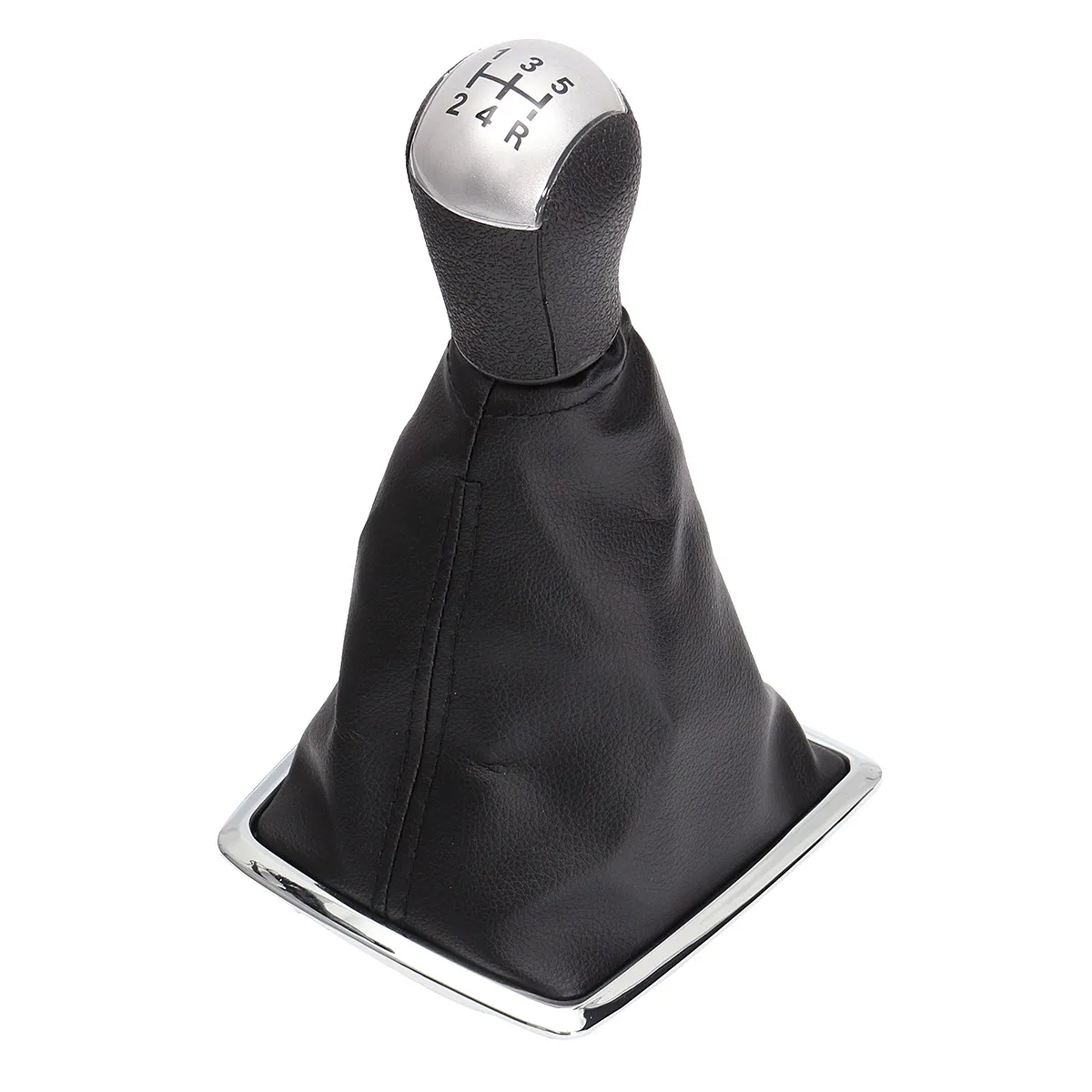 Серебристый 5 скоростей, ручка переключения передач, рычаг Gaitor Gaiter Boot Cover для Ford focus MK2 2005 2006 2007 2008 - Название цвета: Серебристый