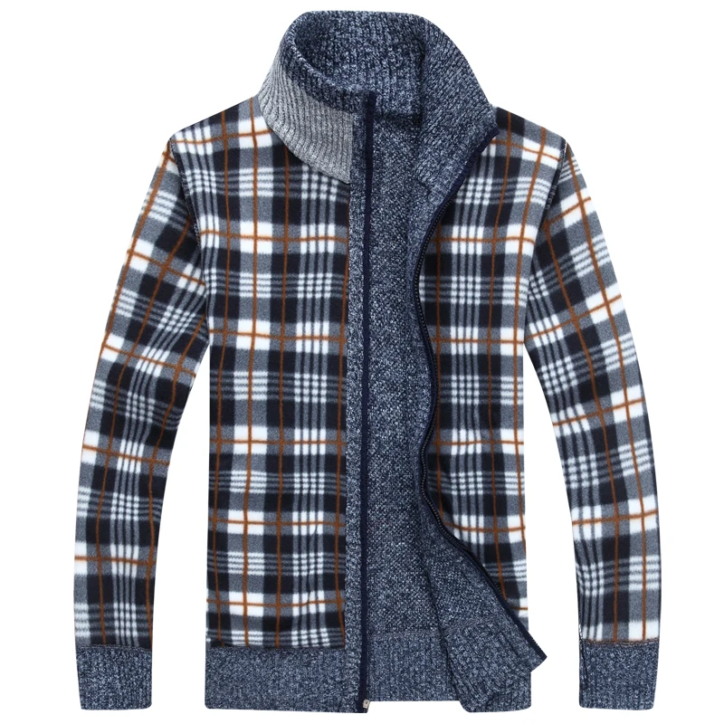 2020 мужские свитера осень-зима теплая кашемировая шерсть молния пуловер человек