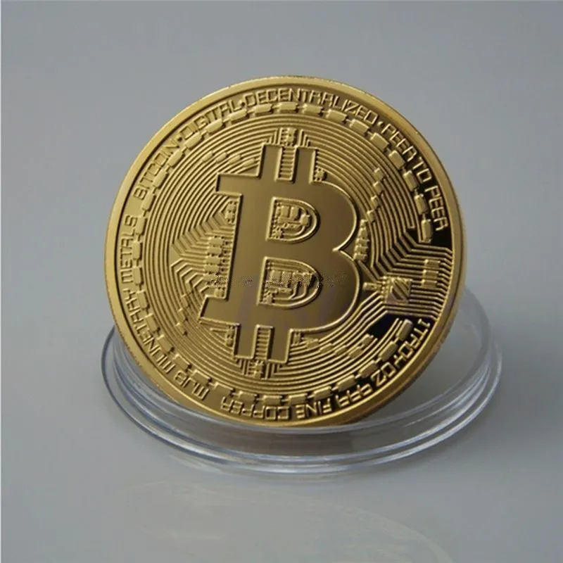 Новая Посеребренная монета Биткоин коллекционная Женская подарок физическая