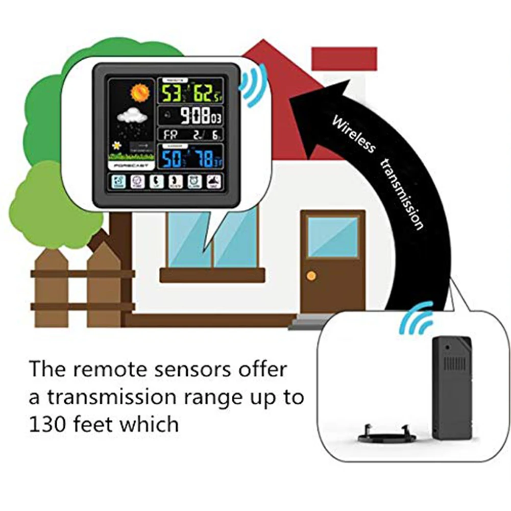 TS 3310 внутренняя цифровая метеостанция беспроводной usb зарядка влажность HD