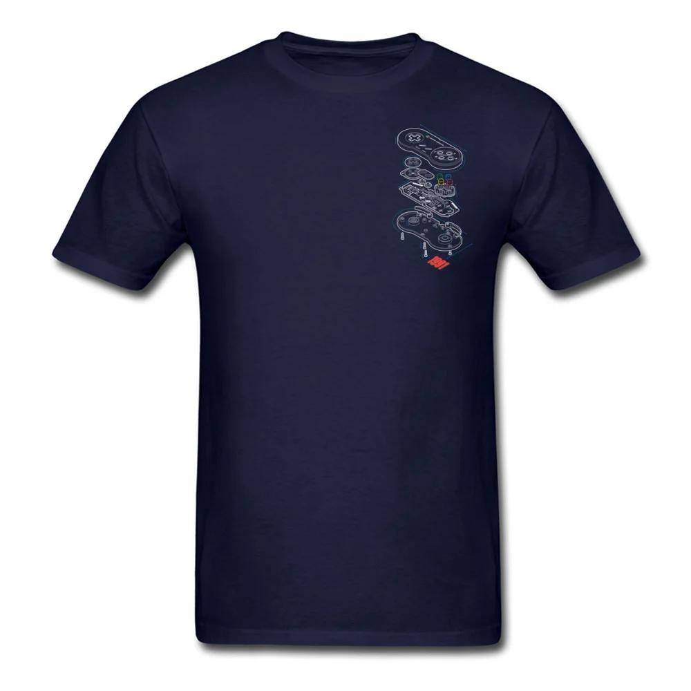 Chest Print Navy Футболка для геймеров на заказ, Мужская футболка с контроллером анатомии, топы, футболки в стиле хип-хоп, уличная одежда для студентов, аркадная футболка, черная одежда из хлопка - Цвет: Chest Print Navy
