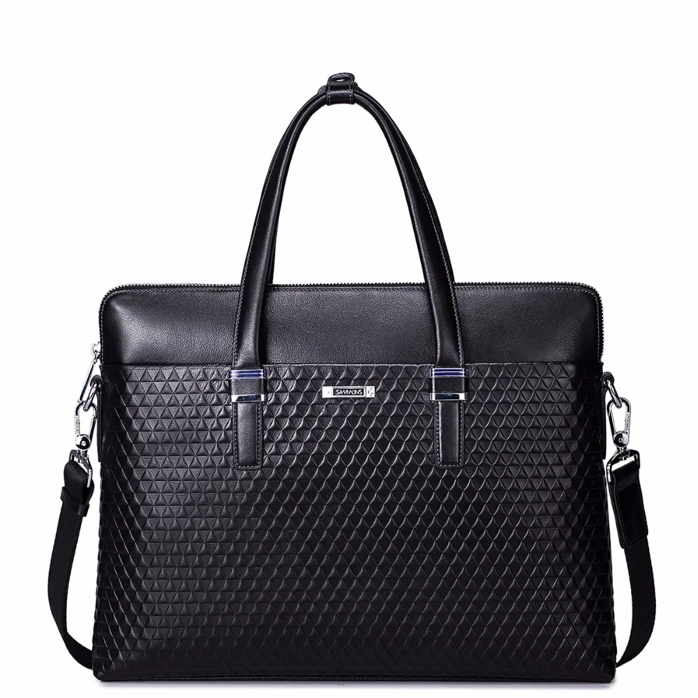 SAMMONS Мужская натуральная кожа портфель мужской деловой дорожная сумка человек