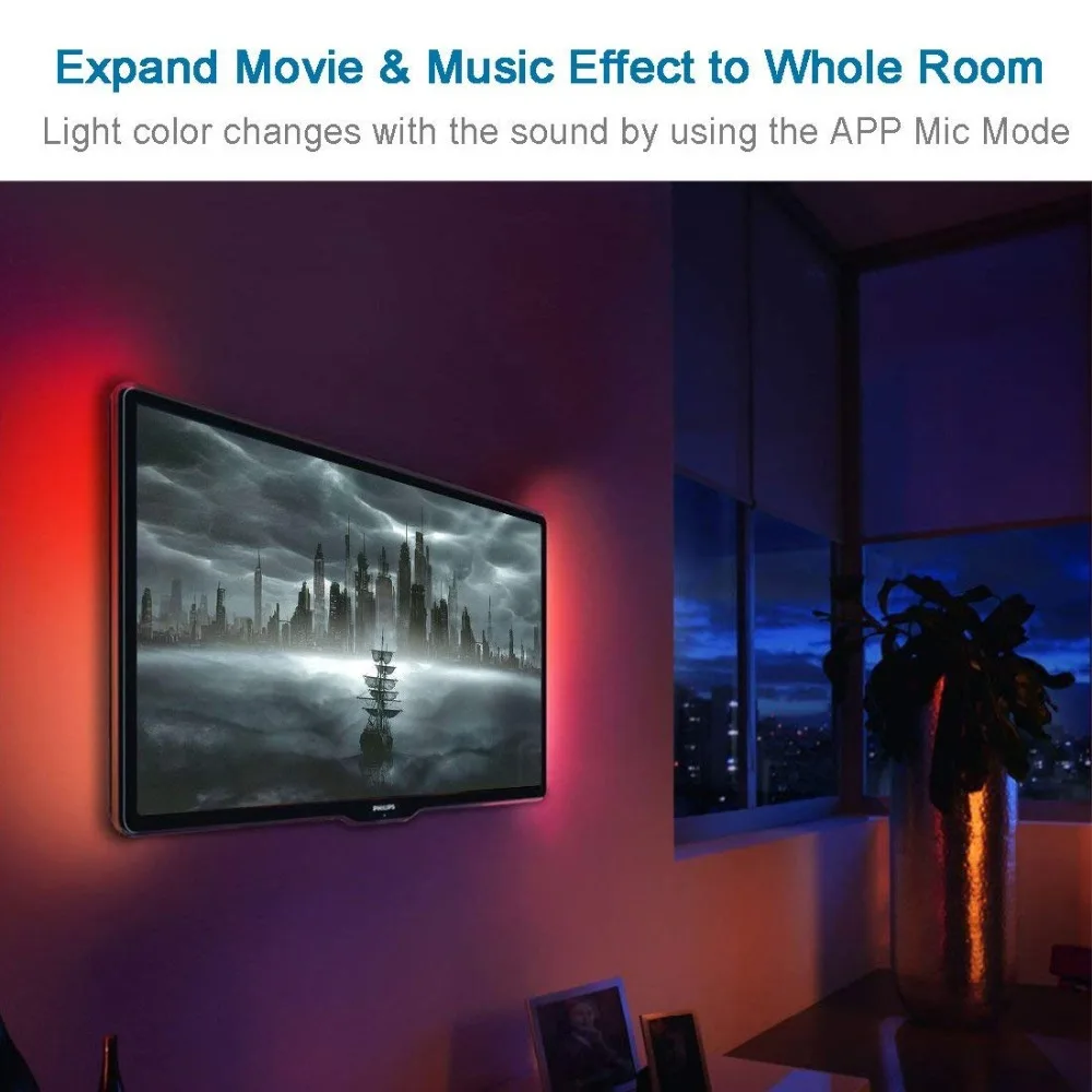 Умный WiFi RGB светильник для управления 5050 3528 Светодиодный Рождественская лента светильник 24 ключа дистанционного управления работа с Alexa и Google Home