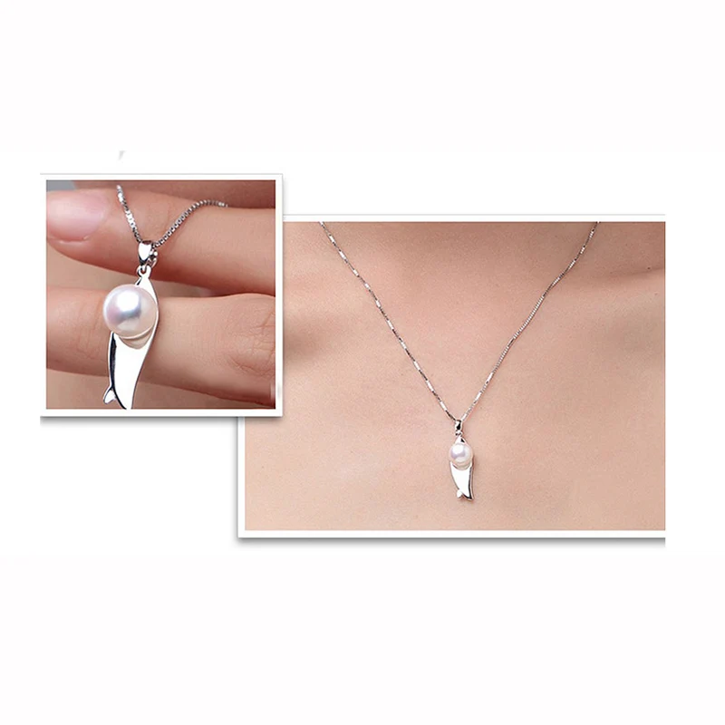 Ожерелье женское из серебра 2017 пробы с 18 дюймовой коробкой|necklace silver pendant|necklace pendant