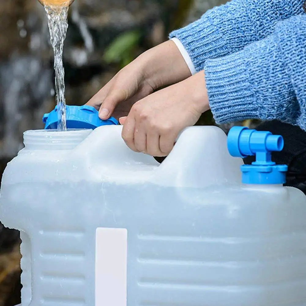Pokich кемпинговый резервуар для воды, канистра для воды, домашнее ведро для питьевой воды, контейнер для хранения для кемпинга, открытый, самовождение, 15л