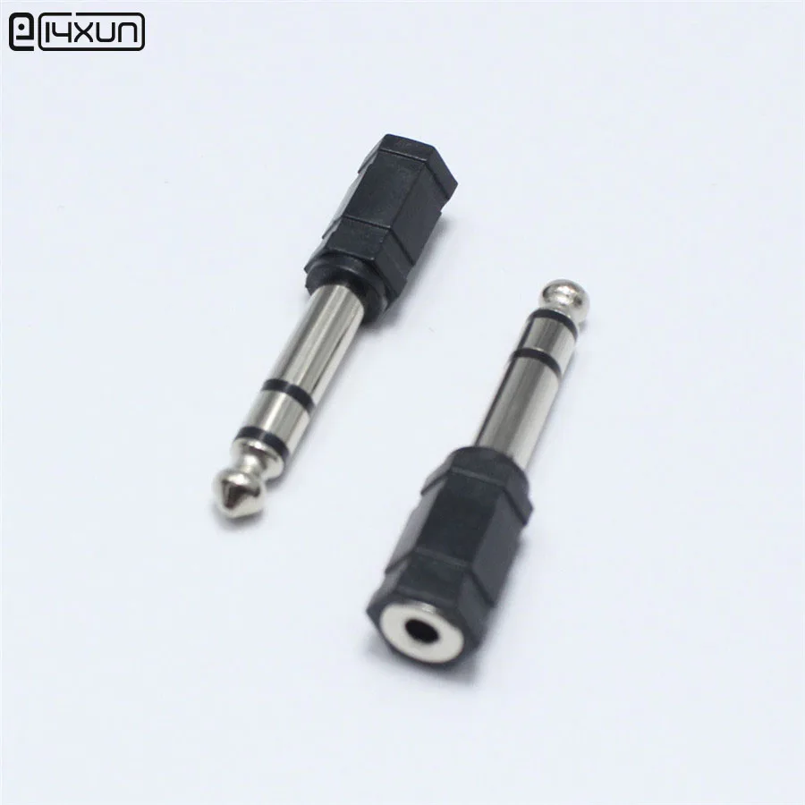 2 шт. 3 полюсный стерео штекер 6 35 мм на гнездо 5 мм|plug socket connector|plug adapter connectorplug connector |