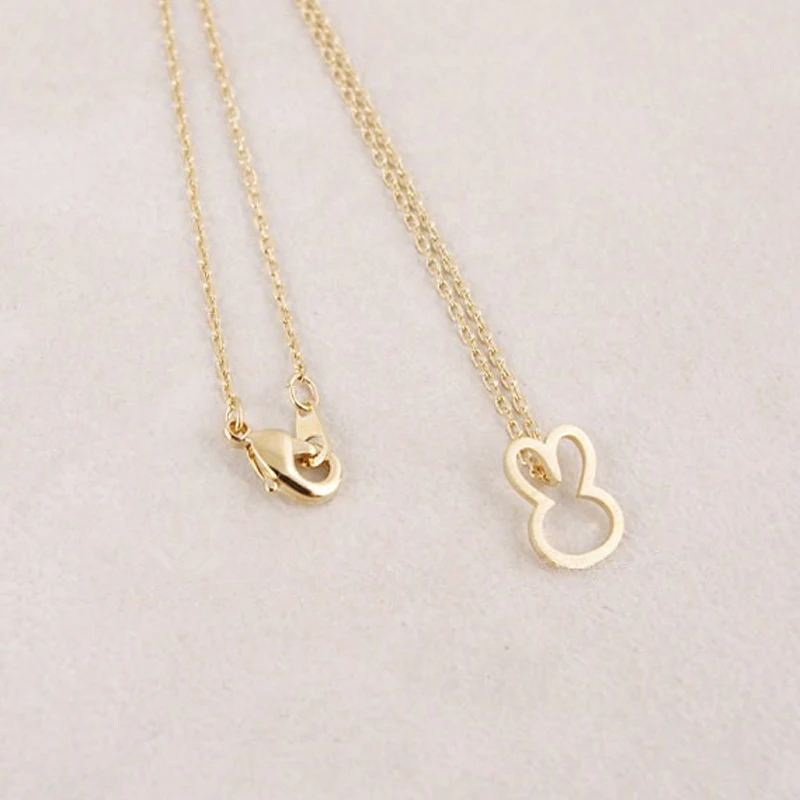 Модное простое ожерелье с подвеской в виде кролика вырезами 30 шт./лот | Украшения