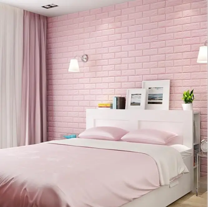 3D кирпичная стена стикер гостиная Сделай Сам ПЭ Пена Обои панель комната цветок