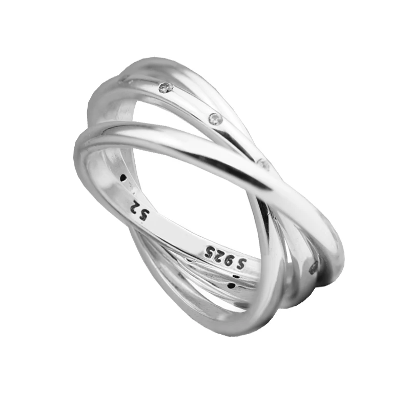 

CKK Ring Swirling Symmetry Rings for Women Men Anillos Mujer Anel Bague Femme Wedding Engagement 925 sterling silver Jewelry