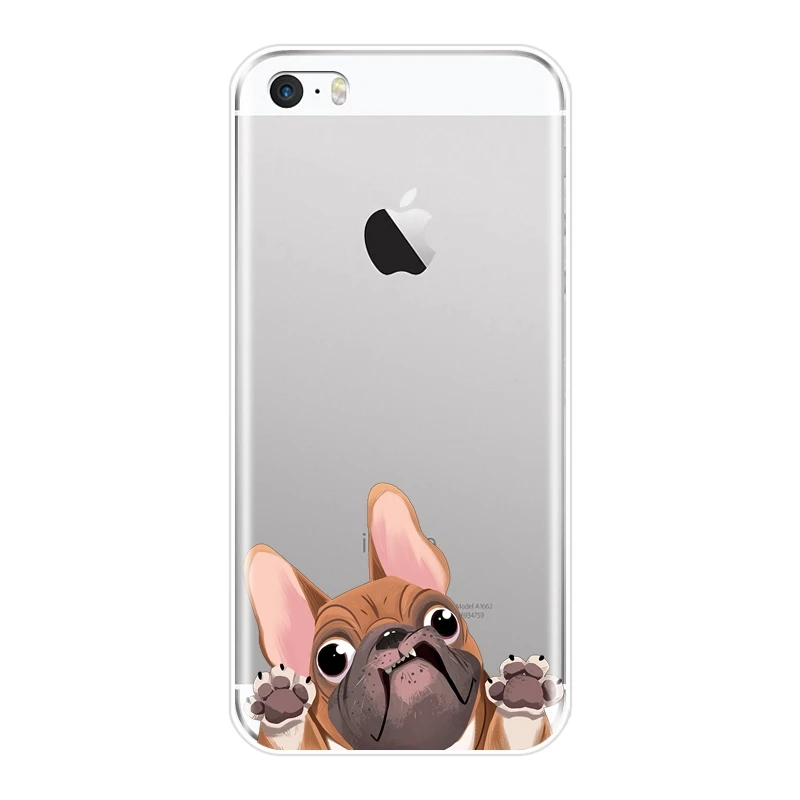 Чехол для телефона с изображением пуга, французского бульдога, корги и щенка кавайного животного из силикона для iPhone 5C, 5S, SE, 5S, мягкая задняя крышка для 4S, 4.