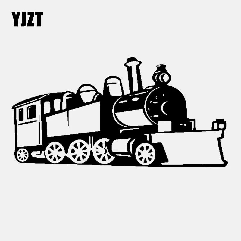 

YJZT 17.8CM*9CM Funny Vinyl Decal Train Decor Car Sticker Black/Silver C3-1770