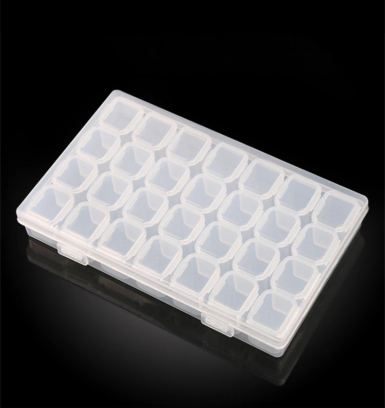 Пластиковый Органайзер с 28 отделениями для хранения ювелирных изделий|Коробки и