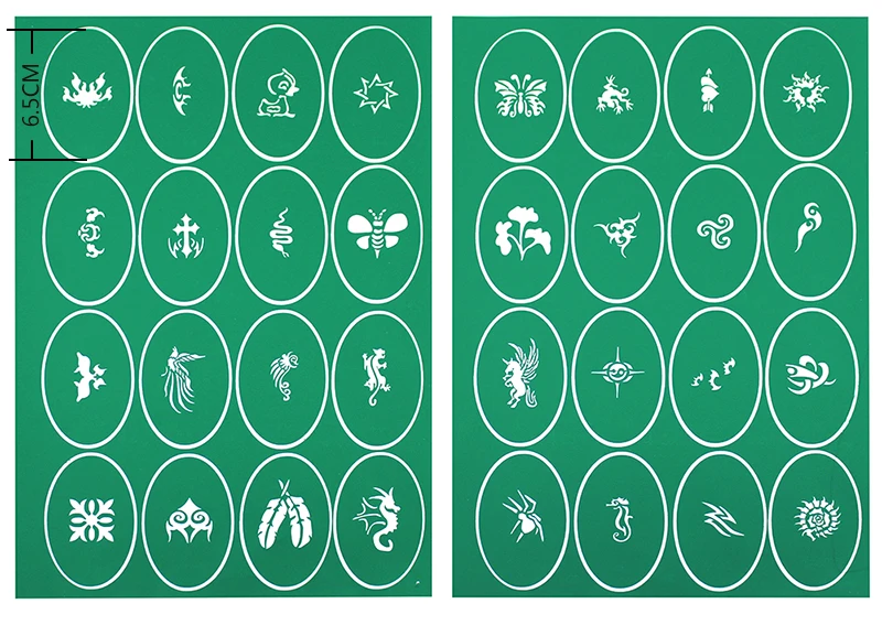 OPHIR 160 шаблоны трафарет для аэрографа временного татуажа тела А4 буклет Set_STE4|airbrush