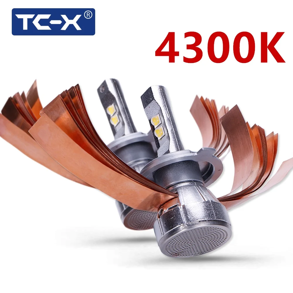 TC X супер яркий 4300K XHP50 чипы светодиодный комплект фар для автомобиля H4 Hi/Lo H7 CANBUS H11