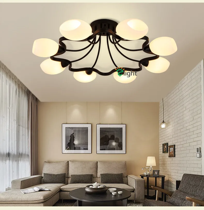 Классический скандинавский матовый стеклянный шар Wintersweet люстра Led 4 головы 6 голова круглая железная Люстра для столовой спальни