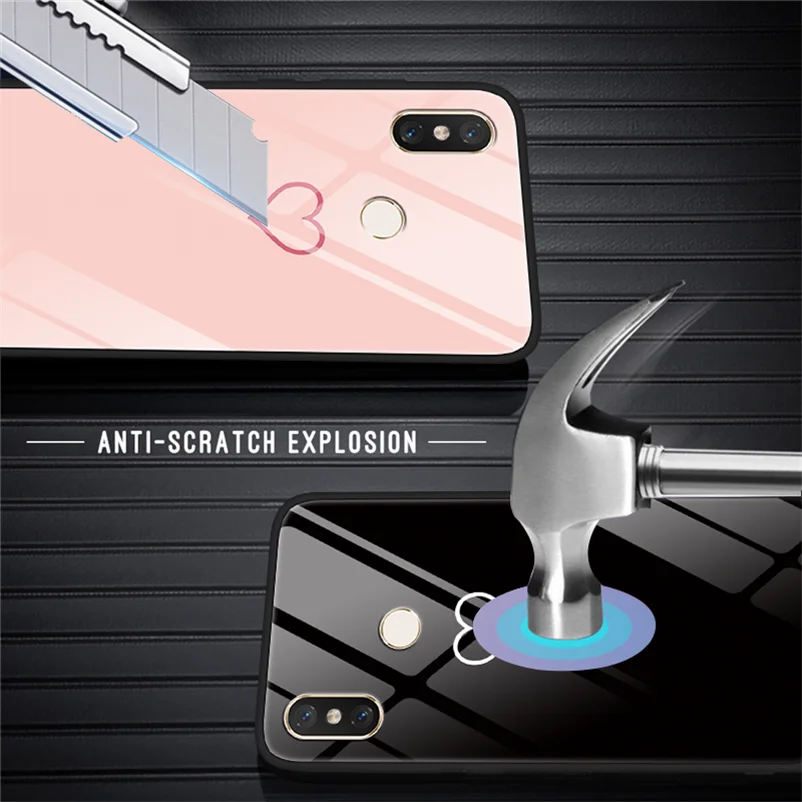 Термополиуретановый чехол из закаленного стекла с мрамором для Xiaomi mi A2 6X5 5S 6 8 9 SE Lite Explorer mi x 2 2S Max 3 для Red mi 5 Plus 7 S2 Note 5 6 Pro