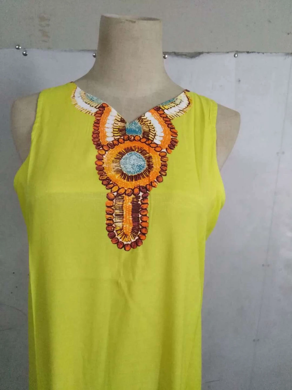 

OMILKA Cotton Linen Boho Dress 2019 Summer Women Sleeveless V Neck Plus Size Side Split Long Maxi Bohemian Beach Dress S-5XL