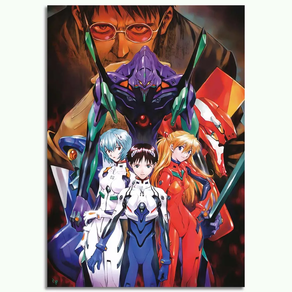 Neon Genesis Evangelion The End of Evangelion Anime Poster Art Silk Fabric Poster Print 12x18 24x36 inch Wall Art Picture Decor - Color: SK021