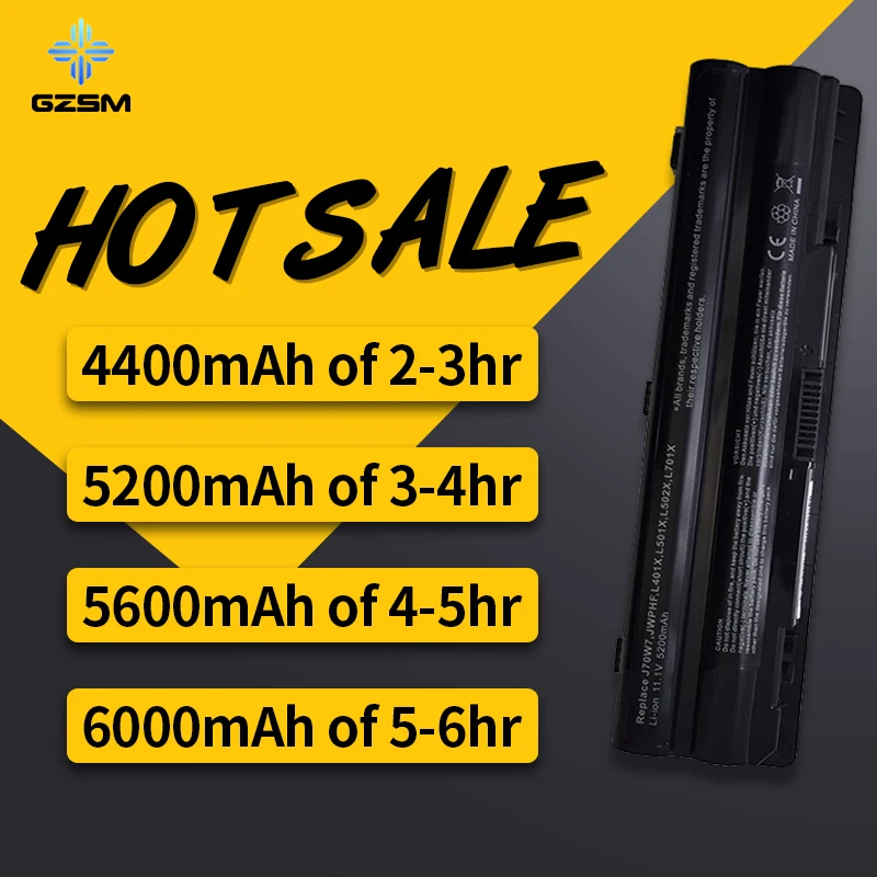 HSW 6 ячеистая для ноутбука Батарея Dell XPS 14 15 17 L401x L501x L502x L701x L702x 312 1123 1127 J70W7 JWPHF R795X WHXY3