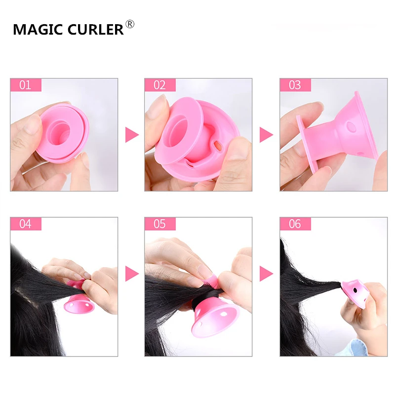 Круглая плойка с чудесными спиральными щипцами розового и синего цвета 20