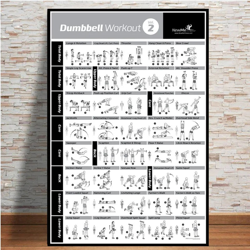 Штанга-гантель для тренировок растягивания веса схема упражнений плакат принты