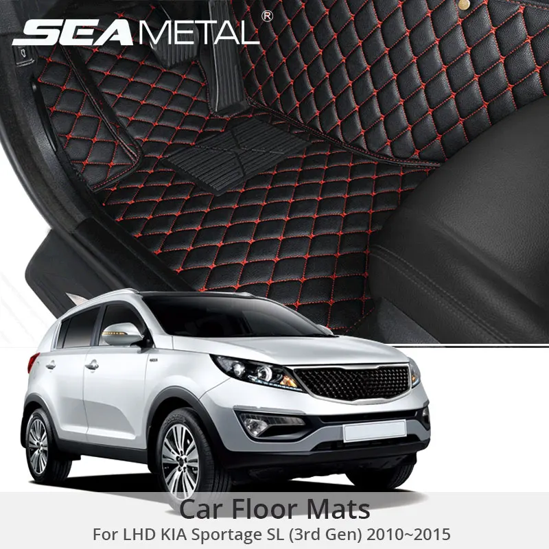Для LHD KIA Sportage SL 2015 2014 2013 2012 2011 2010 автомобильные коврики под заказ кожаные ковры