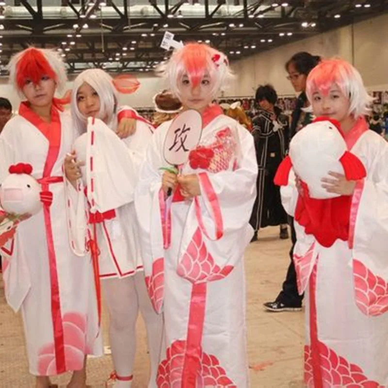 Аниме Hoozuki no Reitetsu Косплей Золотая рыбка кимоно японский стиль трава унисекс Snapdragon