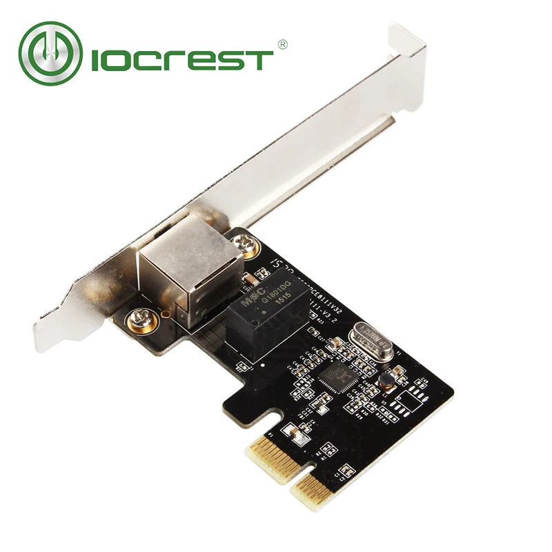 IOCREST Однопортовый Gigabit Ethernet Realtek чип PCI Express Lan контроллер карта RTL8111F PCIe сетевой