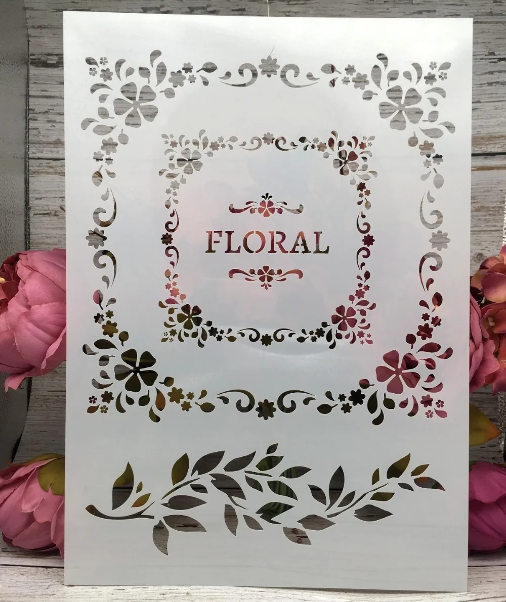 Новинка 4 шт./компл. А4 модная пленка круг DIY трафареты раскраска для скрапбукинга