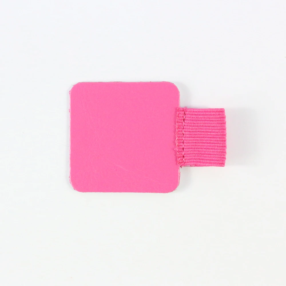 square plum Domikee классический милый Радужный цвет офисный школьный кожаный эластичный держатель для ручек аксессуары для ноутбуков канцелярские принадлежности, 2 шт - Цвет: square plum