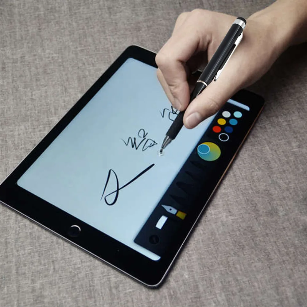 2в1 емкостный сенсорный экран Стилус и шариковая ручка для iPad 2 3 для iPhone 4 4S Черный Прямая поставка