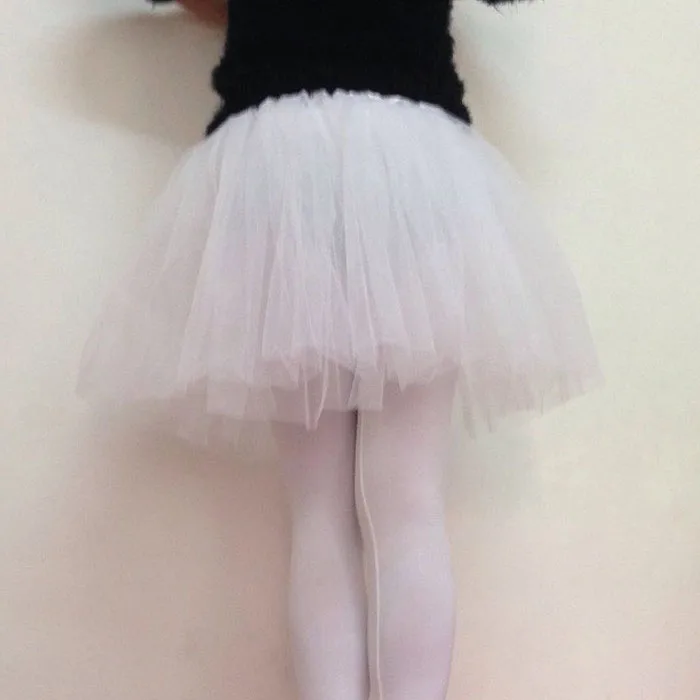 Белая танцевальная юбка для девочек Красивая эластичная из тюля пачка взрослых 3