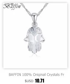 BAFFIN Tear of Joy, грушевидные ожерелья с подвесками, кристаллы от SWAROVSKI, серебряная цепочка для женщин, Офисная бижутерия, подарок